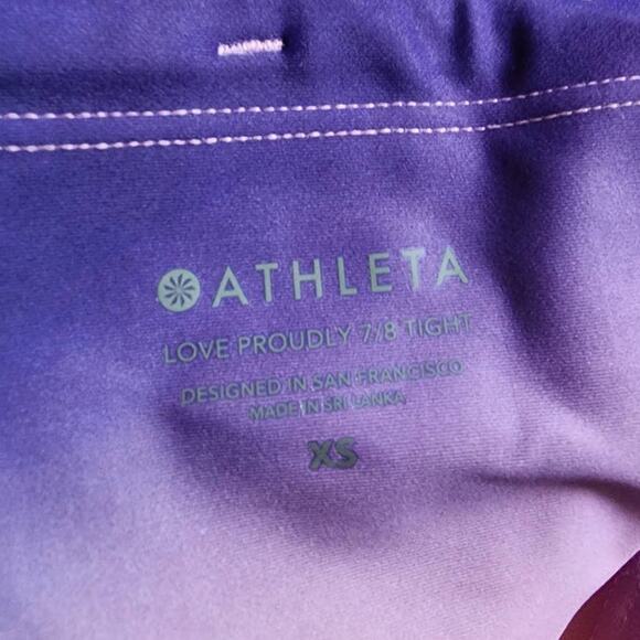 Athleta Love Proudly 7/8 Tight Multicolor Rainbow Print High Rise Powerlift - Picture 6 of 9